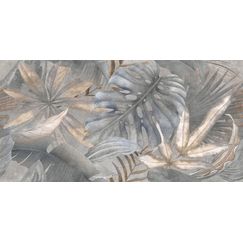 Керамогранит Delacora Багамы Флористика Темный D120240G темно-серый 60×120 см