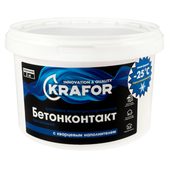 Бетоноконтакт (грунтовка) Крафор для наружных и внутренних работ, 3 кг