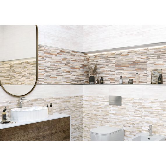 Керамогранит Alma Ceramica Вествуд GFA92WTD40R бежевый 20×90 см, изображение 3
