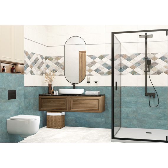 Плитка керамическая Delacora Брайстон Лагуна WT15BRY16R бирюзовая 24,6×74 см, изображение 3