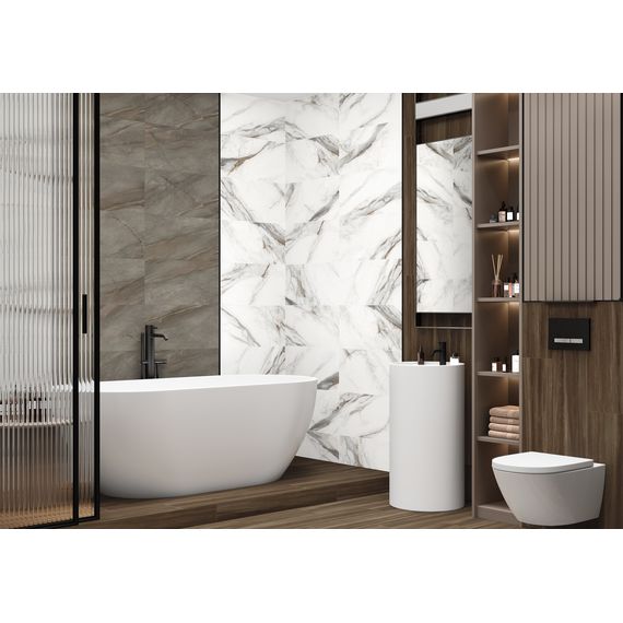 Керамогранит Delacora Каррара Церсей D60208M белый 60×60 см, изображение 6