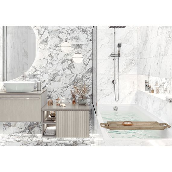 Плитка керамическая Delacora Фаенза Темный WT15FAE17R серая 24,6×74 см, изображение 2