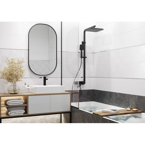 Плитка керамическая Delacora Графито Белый WT15GRF00R белая 24,6×74 см, изображение 3
