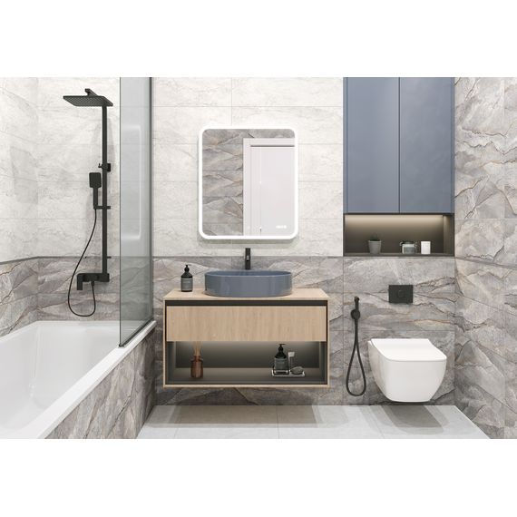 Плитка керамическая Delacora Небраска Серо-Коричневый WT15NBR18R коричневая 24,6×74 см, изображение 2