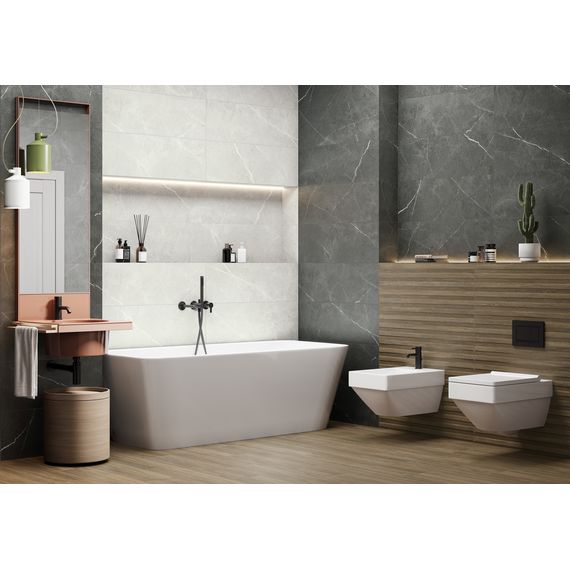 Плитка керамическая Delacora Рокстайл Серый WT93ROK15 серая 30×90 см, изображение 4