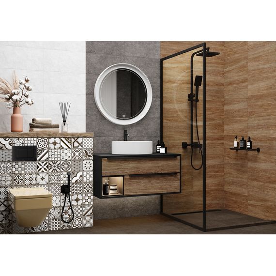 Плитка керамическая Alma Ceramica Бохо TWU2550BOH17 черно-белая 24,9×50 см, изображение 2
