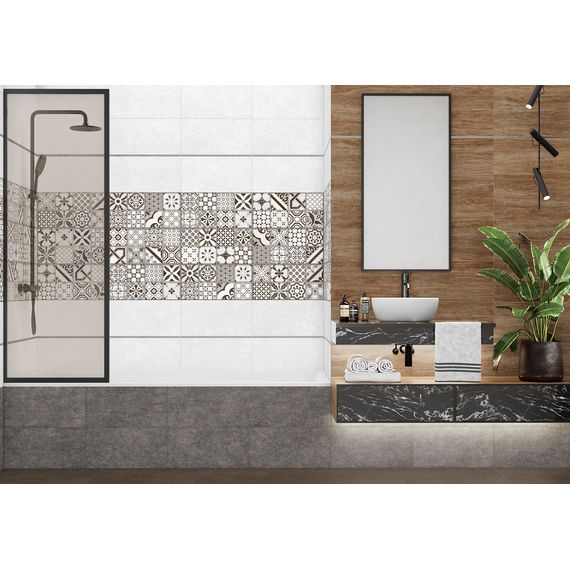 Плитка керамическая Alma Ceramica Бохо TWU2550BOH07 белая 24,9×50 см, изображение 3