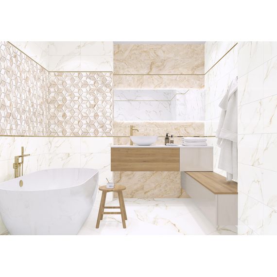 Плитка керамическая Alma Ceramica Невада TWU09NVD404 бежевая 24,9×50 см, изображение 3