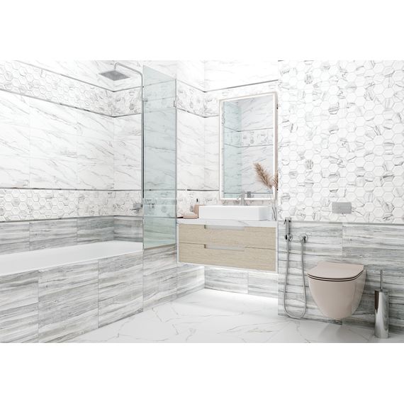 Плитка керамическая Alma Ceramica Вегас TWU09VEG017 белая 24,9×50 см, изображение 2