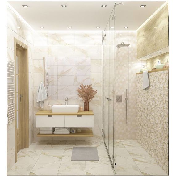 Плитка керамическая Kerlife Calacatta Gold бежевая 31,5×63 см, изображение 2