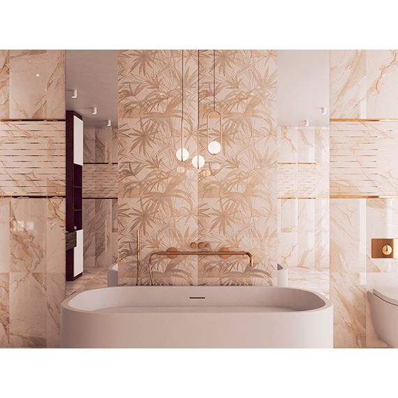 Бордюр Kerlife Arabescato Cenefa Oro серебристый 2×63 см, изображение 3