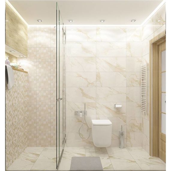 Плитка керамическая Kerlife Calacatta Gold бежевая 31,5×63 см, изображение 5