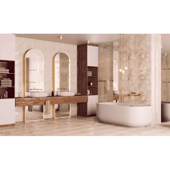 Плитка керамическая Kerlife Sherwood Decor White белая 31,5×63 см, изображение 3