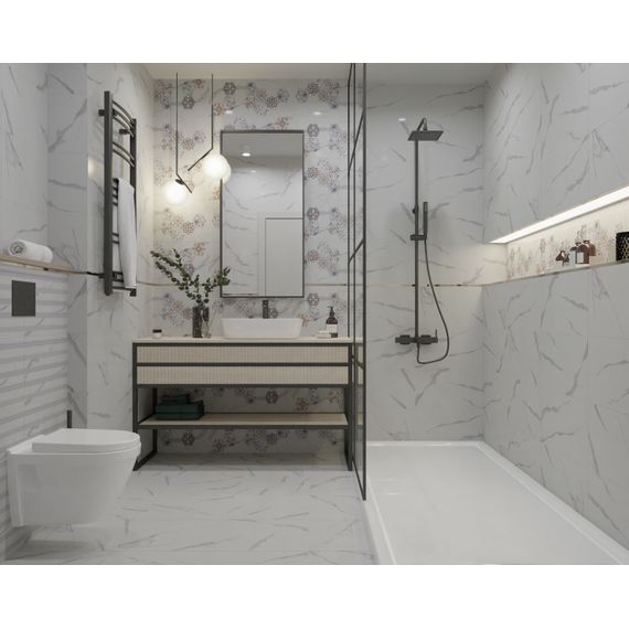 Плитка керамическая Primavera Киана TP3670A белая 30×60 см, изображение 3