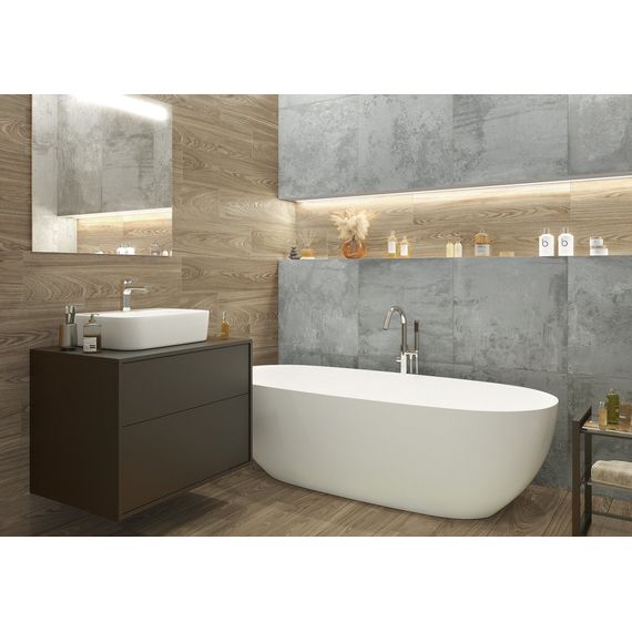 Керамогранит Alma Ceramica Андора GFA92ADR07R серый 20×90 см, изображение 6