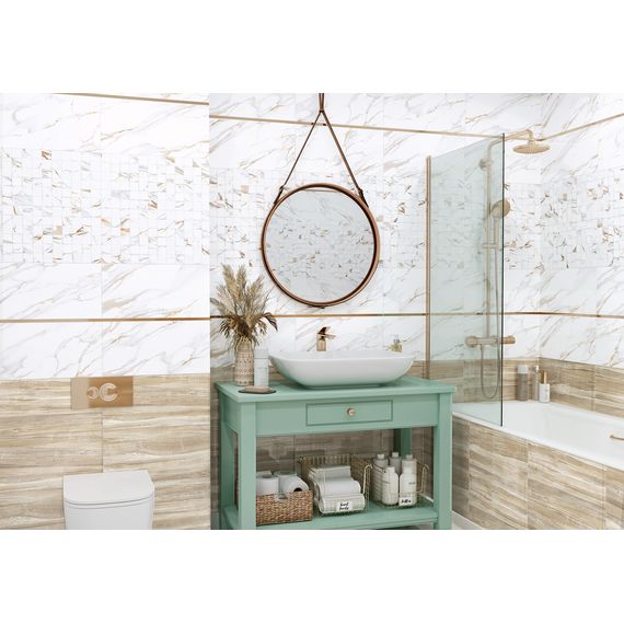 Плитка керамическая Alma Ceramica Дакота TWU09DKT014 белая 24,9×50 см, изображение 3