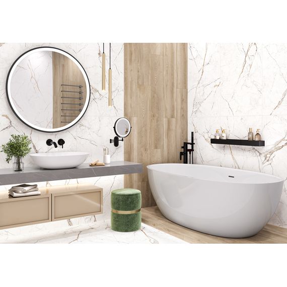 Керамогранит Alma Ceramica Рок Лайн GFU60120RKL17R бежевый 60×120 см, изображение 3