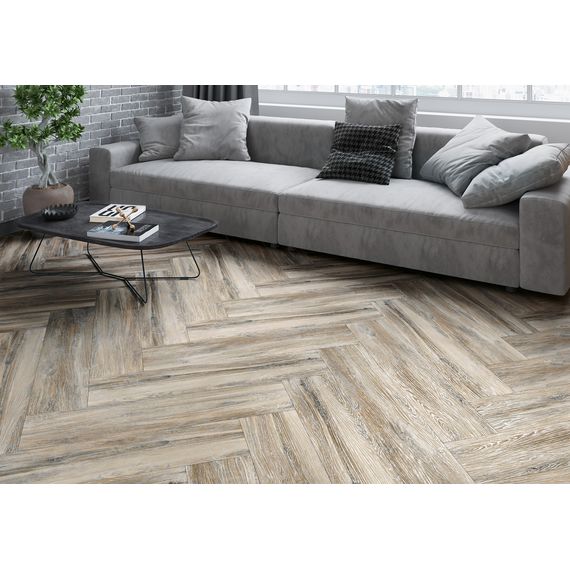 Керамогранит Alma Ceramica Вествуд GFA92WTD44R темно-коричневый 20×90 см, изображение 4
