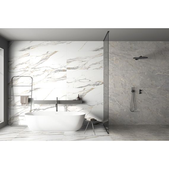 Керамогранит Global Tile Статуарио Элит GT120604103MGR белый 60×120 см, изображение 5