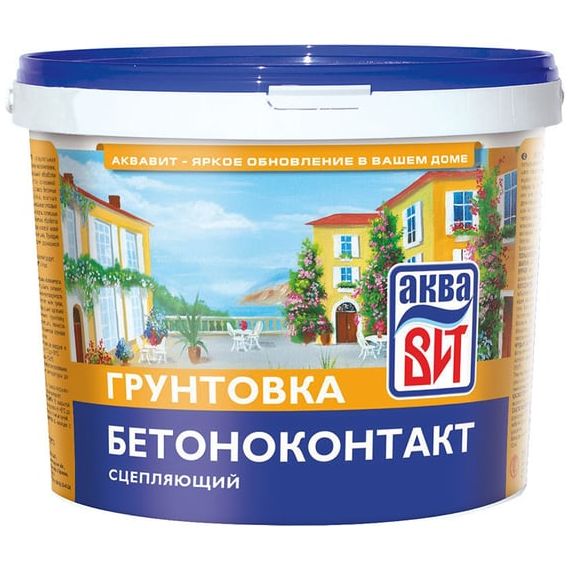 Бетоноконтакт (грунтовка) АкваВит ВАК сцепляющий с кварцевым наполнителем, 2 кг