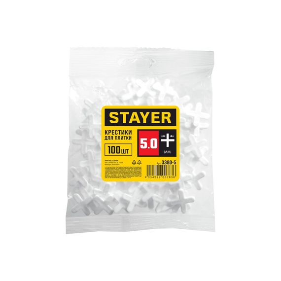 Крестики для кафеля Stayer 3380-5, 5 мм, 100 шт.