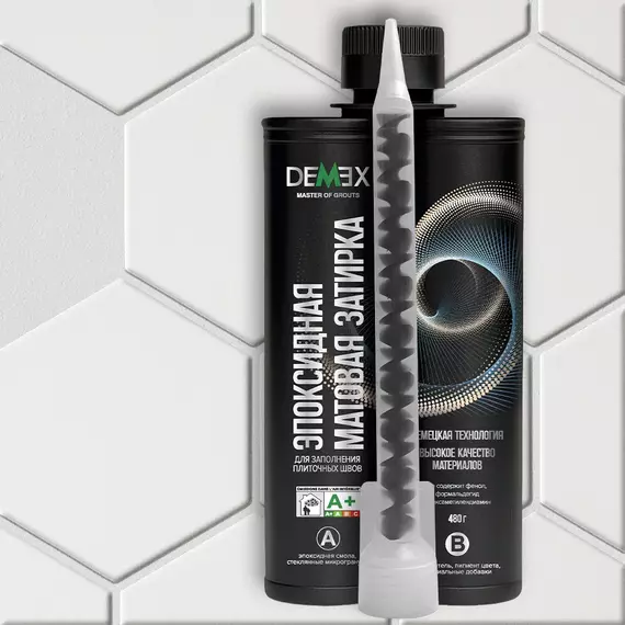 Затирка DEMEX эпоксидная двухкомпонентная, DME-307 гейнсборо, матовая, 400 мл, Цвет производителя: гейнсборо