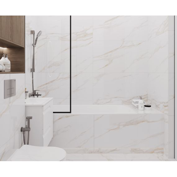 Керамогранит Ceradim Калакатта Регал Голд 440977 белый 60×60 см, изображение 3
