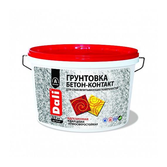 Бетоноконтакт (грунтовка) DALI адгезионный, 3,5 кг