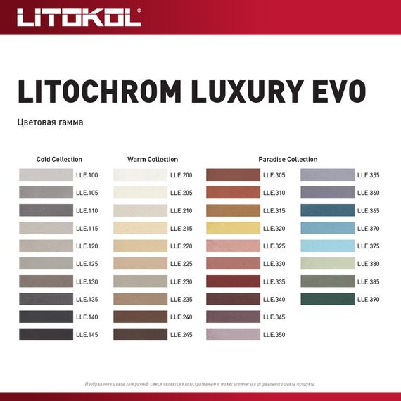 Затирка LITOKOL Литохром Лакшери Эво цементно-полимерная, LLE.135 антрацит, 2 кг, изображение 4