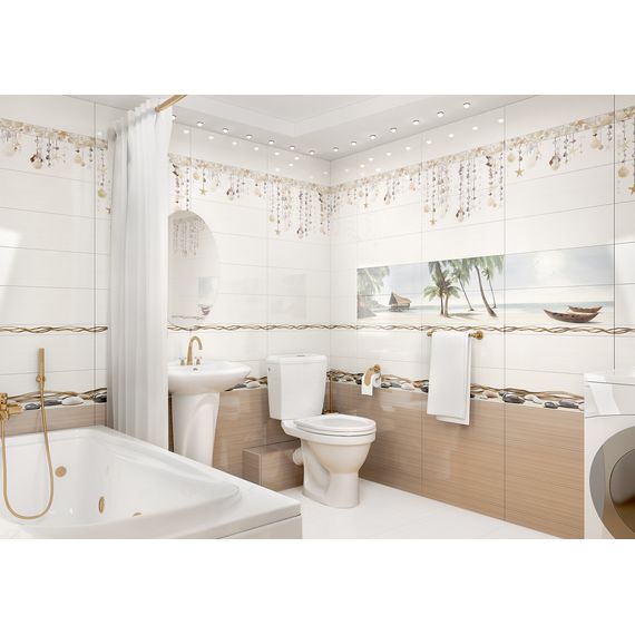 Декор Alma Ceramica Айленд DWA11ALD024 бежевый 20×60 см, изображение 3