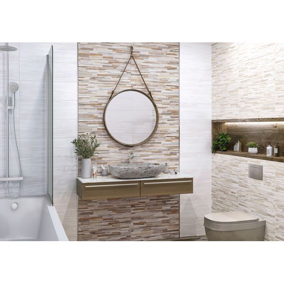Плитка керамическая Alma Ceramica Артео TWA11ART000 белая 20×60 см, изображение 2